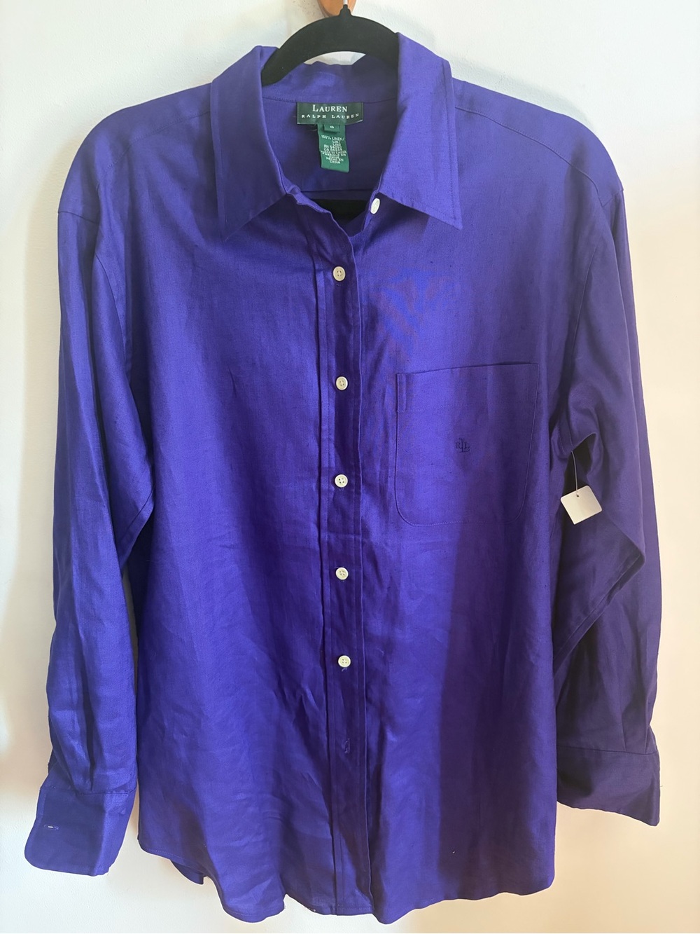 Lauren Ralph Lauren Purple Button-Down Shirt Size 8